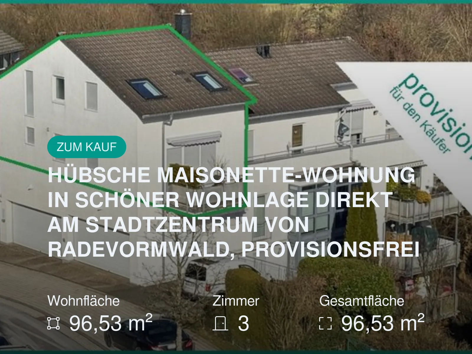 Neu im Angebot: HÜBSCHE MAISONETTE-WOHNUNG IN SCHÖNER WOHNLAGE DIREKT AM STADTZENTRUM VON RADEVORMWALD, PROVISIONSFREI