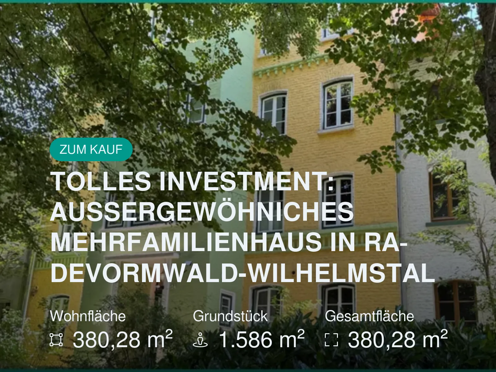 Neu im Angebot: TOLLES INVESTMENT: AUSSERGEWÖHNICHES MEHRFAMILIENHAUS IN RADEVORMWALD-WILHELMSTAL